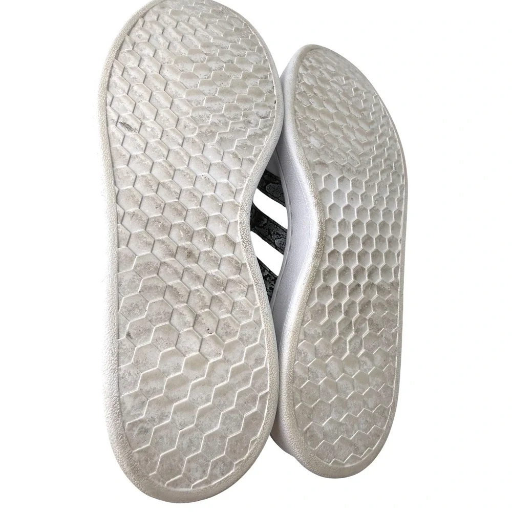 Adidas Grand Court Sneakers Womens 8.5 White Good Snakeskin Stripes GX8133